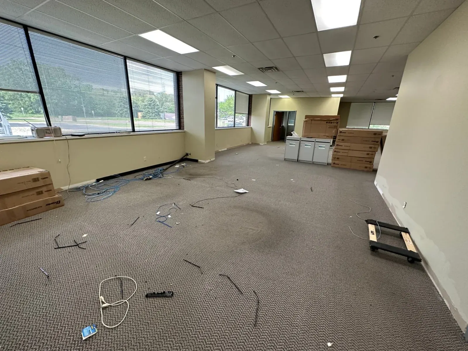 Office suite emptied and ready for the next tenant, Omaha