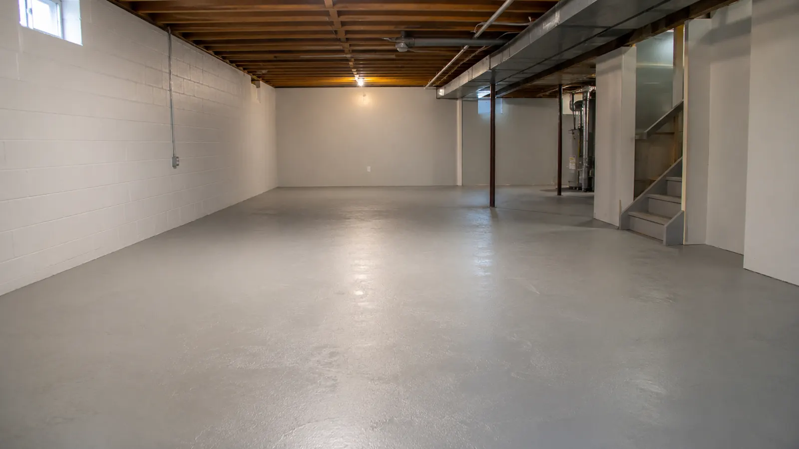 Emptied basement after a cleanout, Omaha