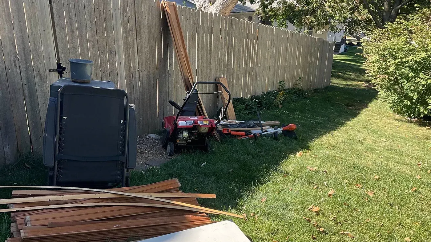 Omaha Fence Removal, Posts and Panels Hauled Away.