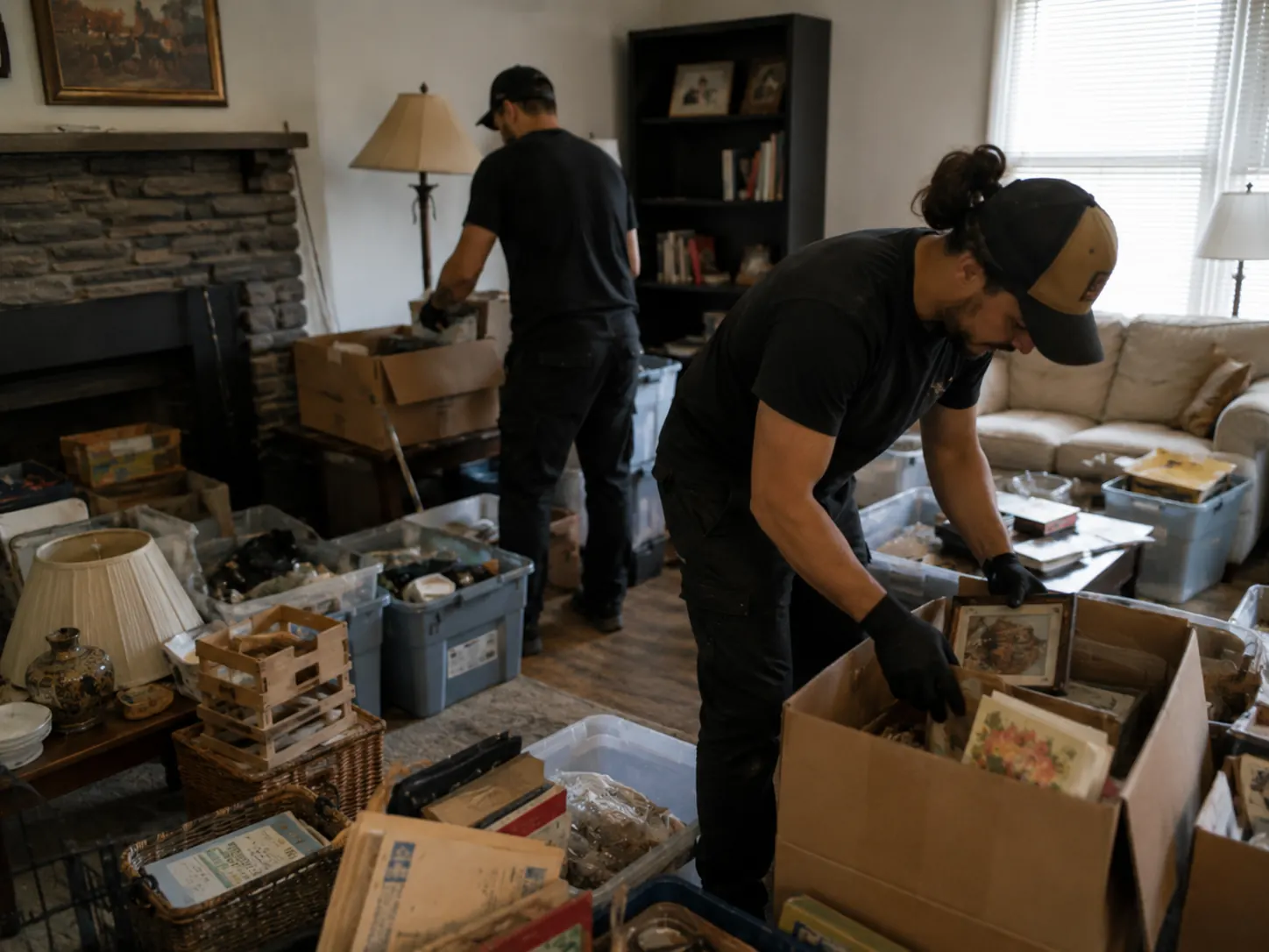 Hoarding cleanout process for an Omaha home, from the first phone call through the final walkthrough