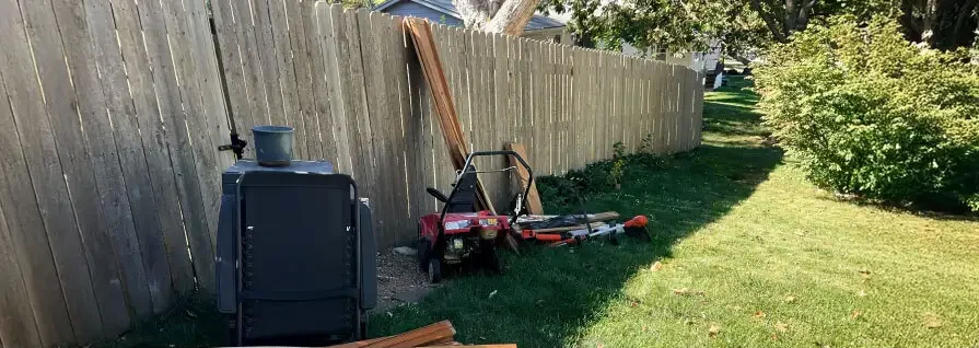 leaning fence removal omaha