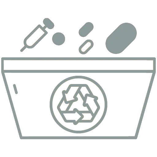 Biohazard medical waste icon